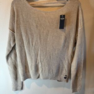 Hollister Women's Beige Knit Sweater